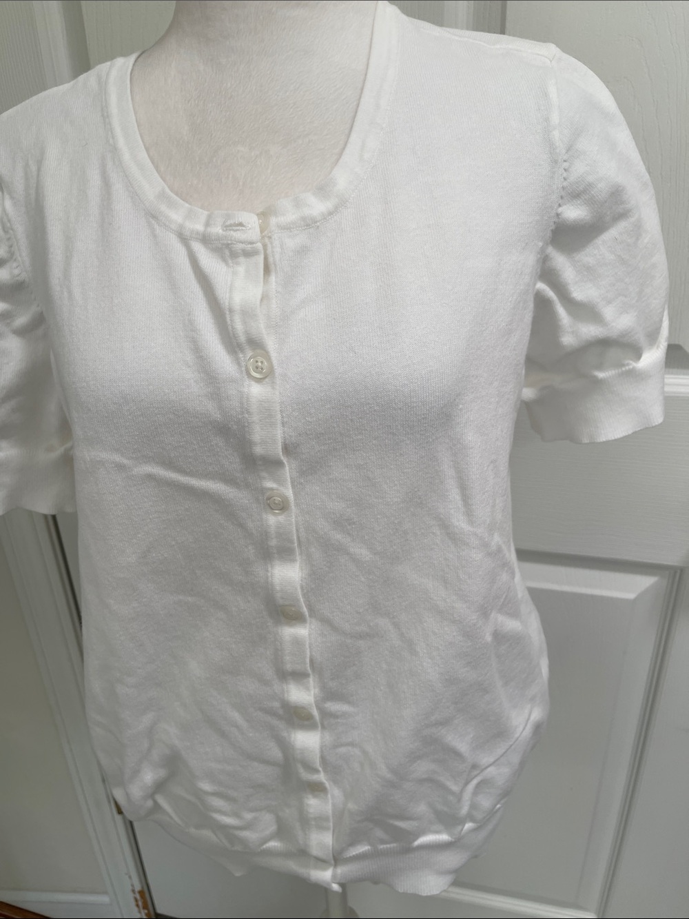 Classic White Button-Front Women's Top